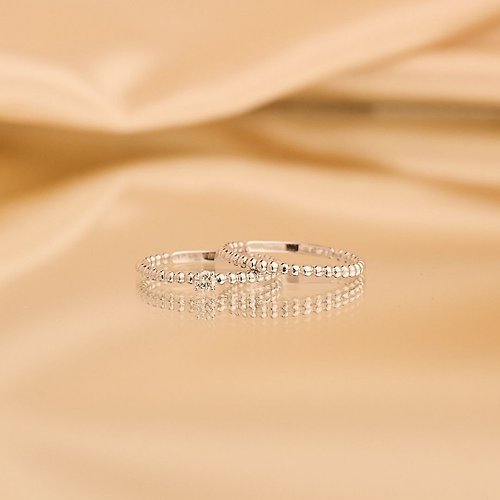 J&L Jewelry 【 Freya芙蕾雅系列 】珠珠戒指 925純銀 14K
