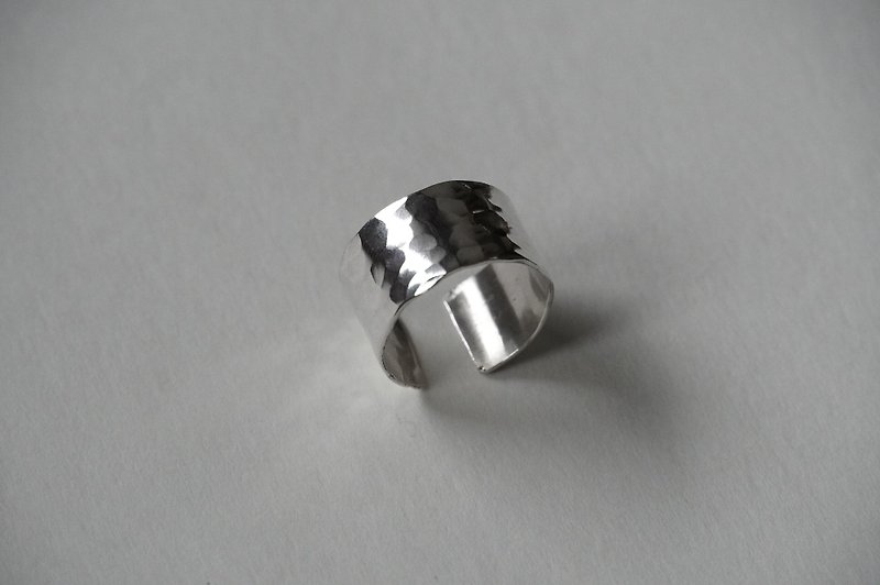 Hammered Ring - แหวนคู่ - เงินแท้ 