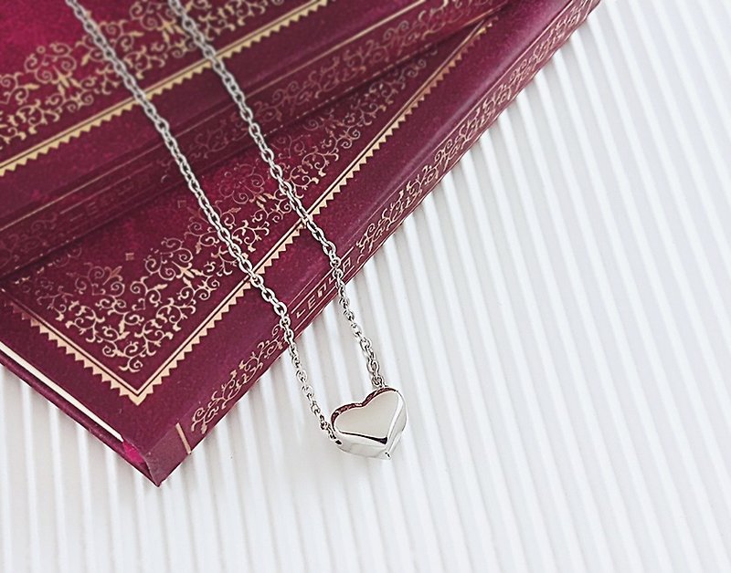 Heart Stainless steel  pendant - สร้อยคอ - สแตนเลส สีเงิน