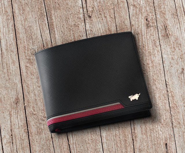 BRAUN BUFFEL Flying Bull 5 Card Clear Window Wallet Black BF362