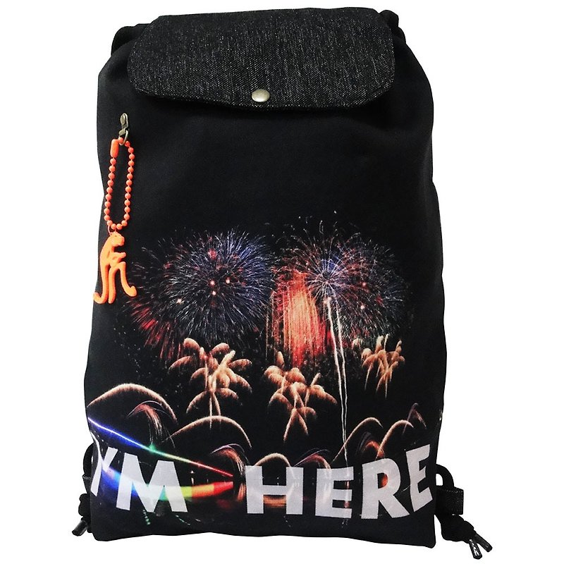 【Is Marvel】Penghu fire limited edition packet - กระเป๋าเป้สะพายหลัง - เส้นใยสังเคราะห์ สีดำ