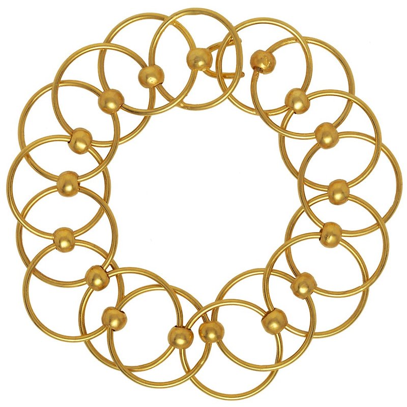 Metropolitan Museum of Art Neoclassical Art Circle Bracelet - Bracelets - Other Metals Gold