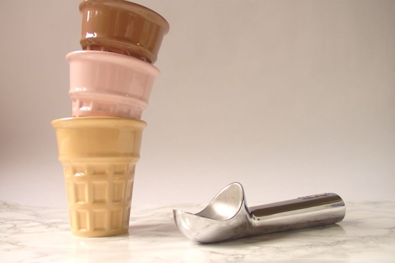 造型冰淇淋杯組(3入) - 茶壺/茶杯/茶具 - 瓷 