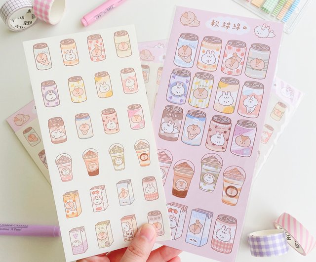 The first generation of soft beverage shop matte cutting stickers - Shop  softsoft Stickers - Pinkoi