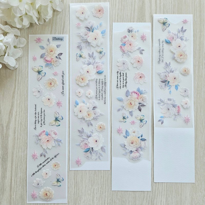 Masking tape_flower_first love - 貼紙 - 塑膠 