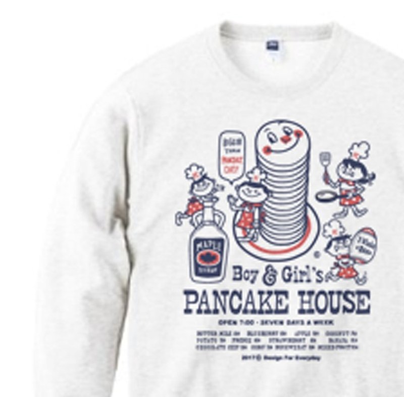 Boy & Girl's pancake house trainer 【Custom order】 - Women's Tops - Cotton & Hemp White