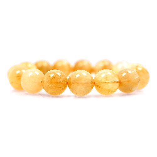 正佳珠寶 Gemsrich Jewelry 【正佳珠寶】金髮晶 頂級維納斯 14mm 金髮晶手珠 日本彈力繩