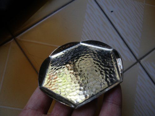 純銀 美品 小物入れ ヴィンテージ 槌目