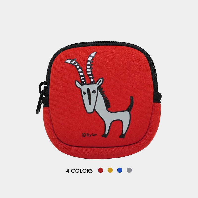Square Coin Pouch - Gazelle - Coin Purses - Waterproof Material Red