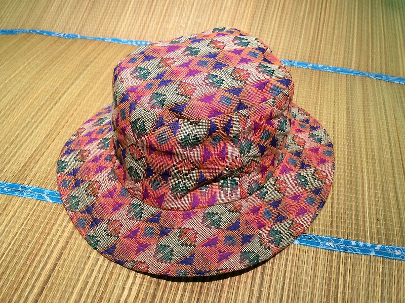 EARTH.er │ traditional Nepalese mountaineering cloth sombrero # 03 ● Traditional Dhaka Hiking Bonnie Hat # 03│ :: Hong Kong original design brand :: - หมวก - วัสดุอื่นๆ สีส้ม