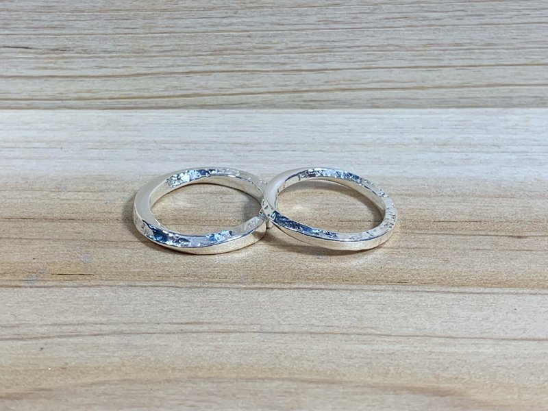 Stone convolution ring|Sterling silver ring|Couple|Customization|Handmade|Experience|Course|Taichung Metalworking - General Rings - Sterling Silver Silver