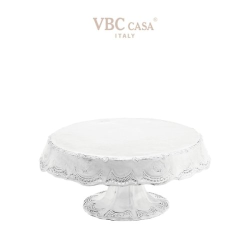 VBC Casa 義大利 VBC casa │ 蕾絲系列 32 高腳蛋糕盤 / 米白色