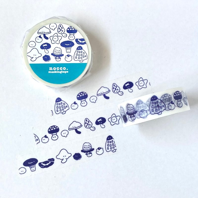 ゆるいきのこたマスキングテープ15mm / original masking tape/マステ,美纹纸胶带,文房具,文具,ステーショナリー,紙もの,紙膠帶,贴纸 - 紙膠帶/和紙/PET - 紙 白色