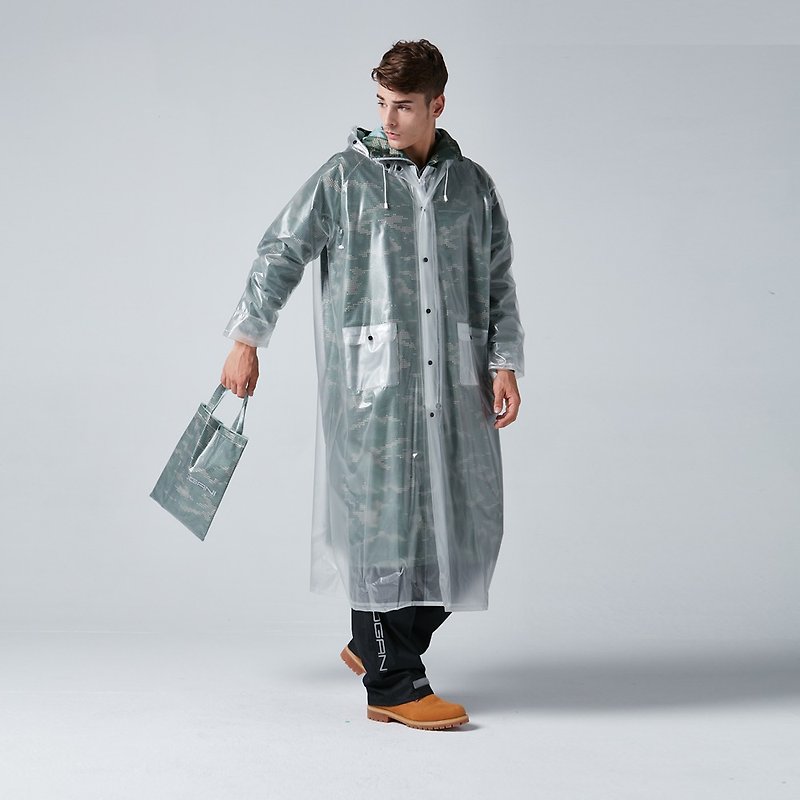 BAOGANI B04 Double Raincoat-Camouflage (Army Green) - Umbrellas & Rain Gear - Waterproof Material Green