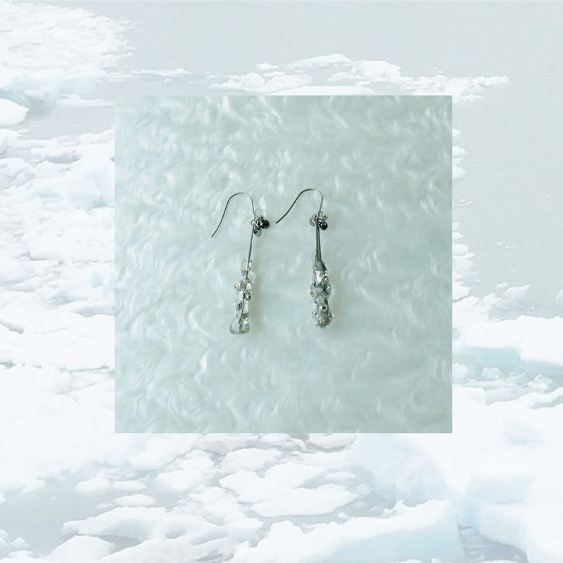 ICE rock (ear needles/hooks/ clips) - ต่างหู - เครื่องประดับ สีส้ม