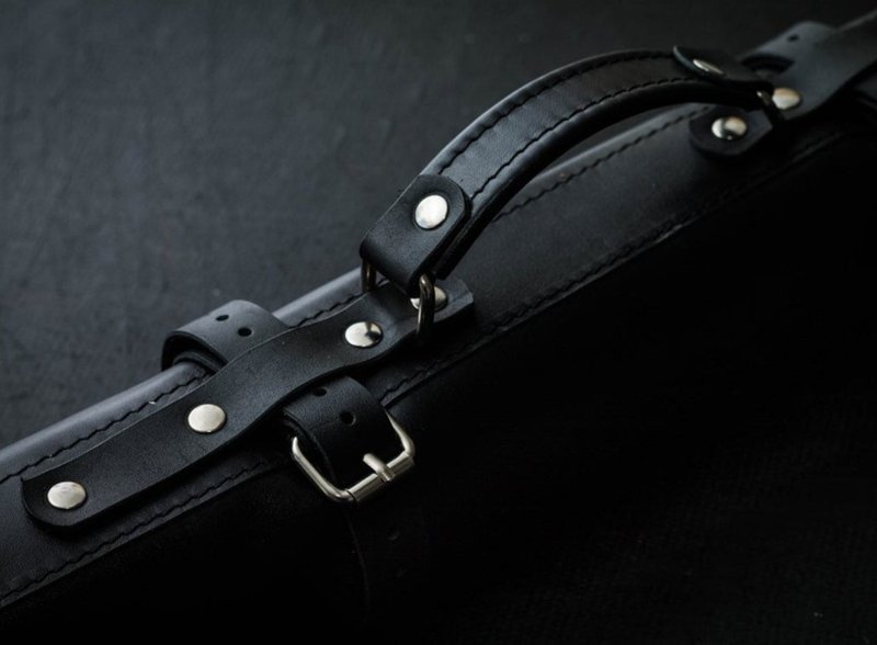 leather knife roll, Chef knife roll bag, Chef knife roll, knife roll case - 菜刀/刀架 - 真皮 多色