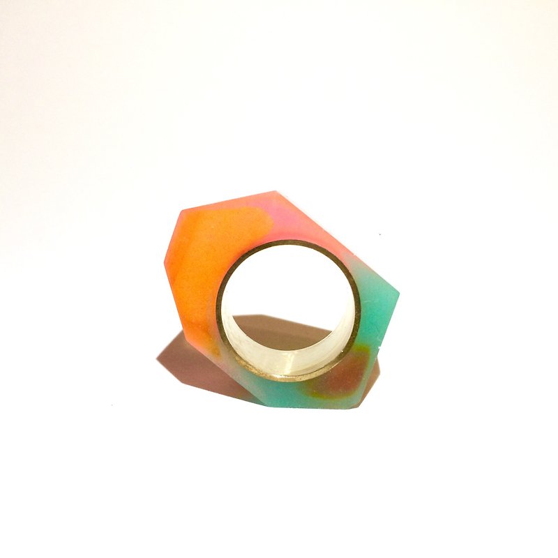 PRISMリング　ゴールド・オレンジブルー - 戒指 - 其他金屬 橘色