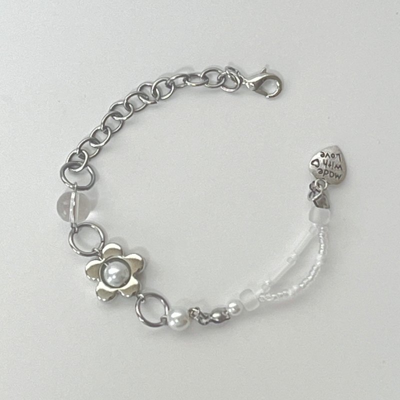 Bead Bracelet Bracelet Chain Bracelet Silver Bracelet Flower Lover Bead Accessories Chain Accessories - Bracelets - Other Materials 