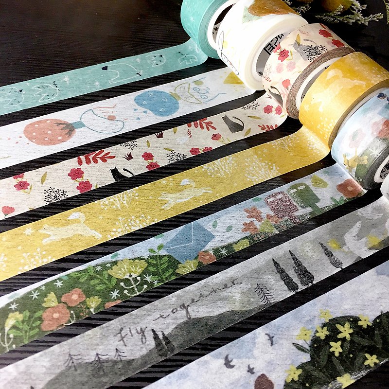 [Co-branded] Graduation season paper tape / wings flying high / give you in the distance / With You - Washi Tape - Paper Multicolor