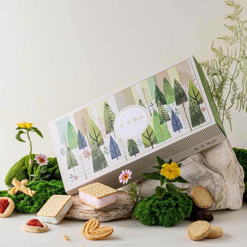 [Forest Style] Biscuit Gift Box (20 pieces - including carrying bag) - Snacks - Other Materials 