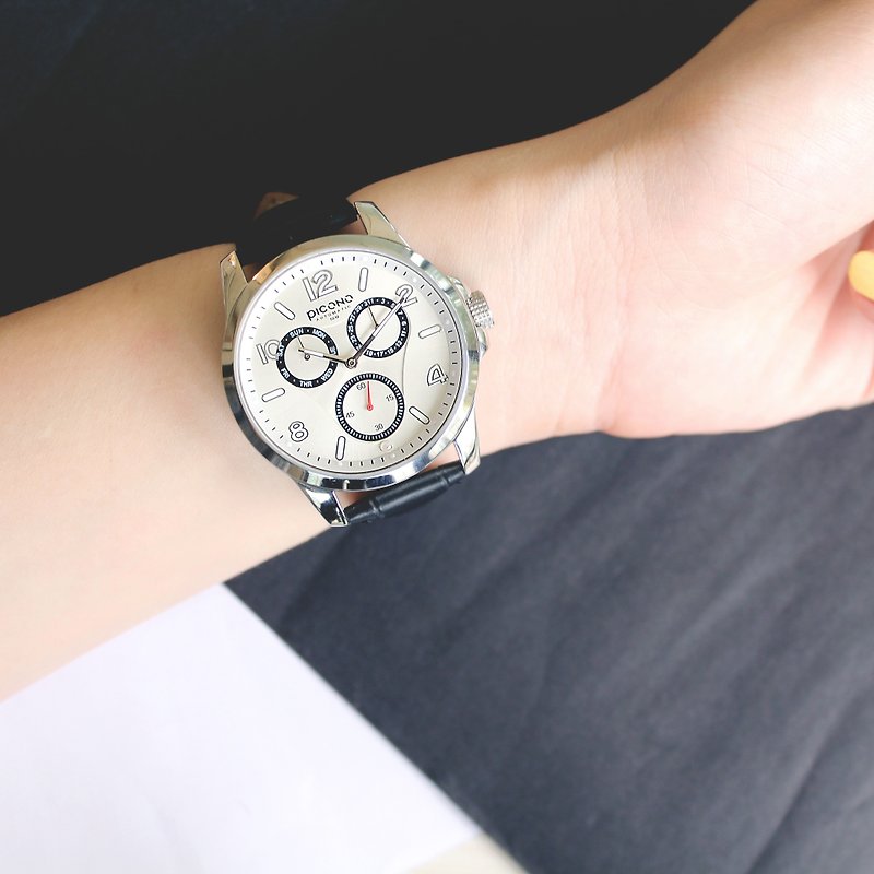 【PICONO】Mr. & Mrs.Pearl 系列手錶 / MM-4405 - 女錶 - 其他金屬 銀色