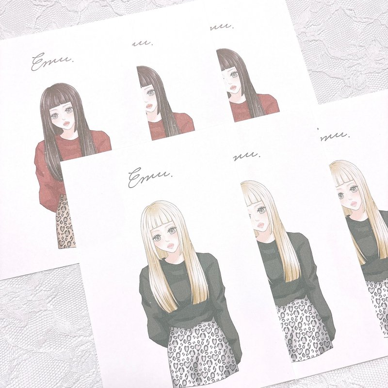 Girl paper -A06- - Other - Paper Multicolor