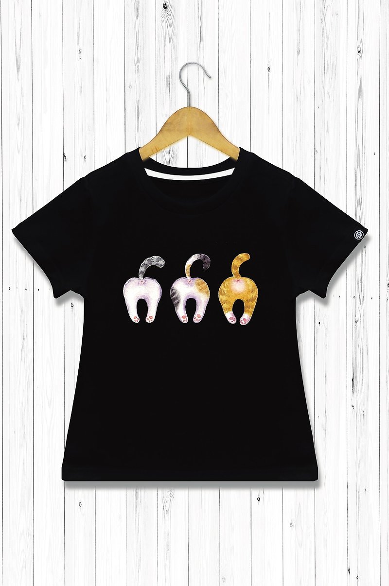 STATELYWORK cat PIPI - children's wear - black - Tops & T-Shirts - Cotton & Hemp Gray