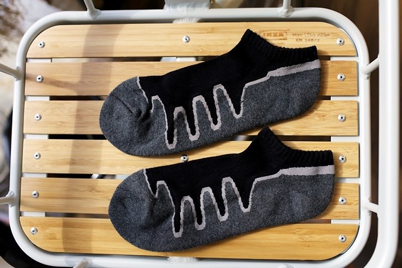 Healthy antibacterial deodorant socks - foot Li Kang Tree Com - silver ion Ag * nano silver fiber - 25 - 27 cm - ถุงเท้า - ผ้าฝ้าย/ผ้าลินิน สีดำ