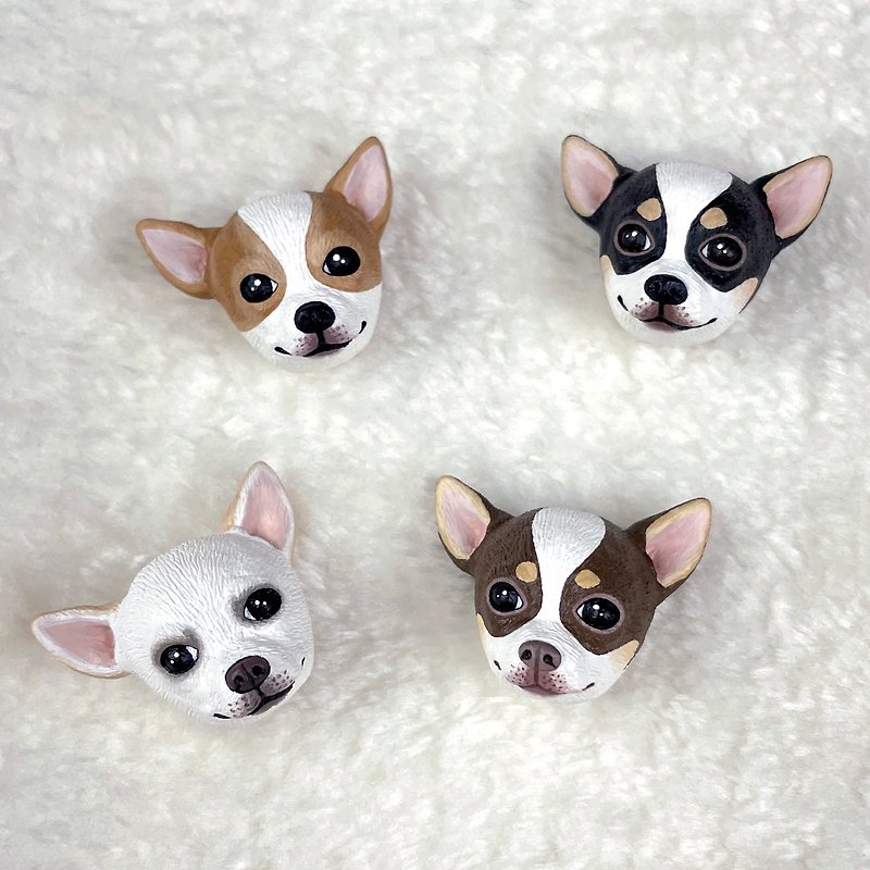 Chihuahua - Safety Pin / Magnet / Hair Tie / Charm / ID Clip / Necklace - เข็มกลัด/พิน - วัสดุอื่นๆ 
