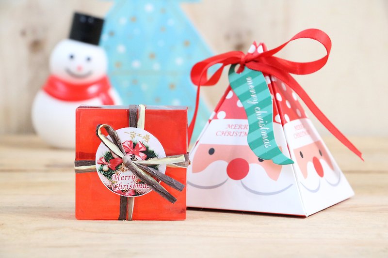 Merry Christmas-handmade soap gift box - สบู่ - กระดาษ สีแดง