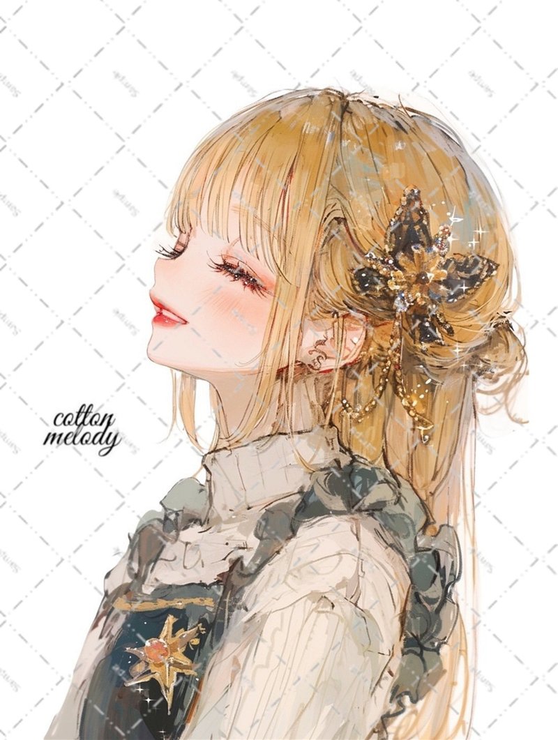 original sticker no.5597 人物ステッカー オリジナルステッカー 人物ステッカー 女の子ステッカー オリジナル人物ステッカー - 貼紙 - 紙 