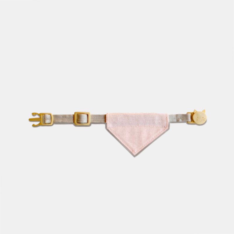 簡約手工定制貓項圈 Rabbit Pink Breakaway Cat Collar - 項圈/牽繩 - 棉．麻 粉紅色