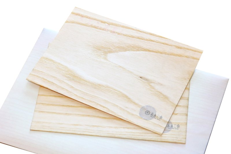 Solid wood postcards －5 into the group - การ์ด/โปสการ์ด - ไม้ สีทอง