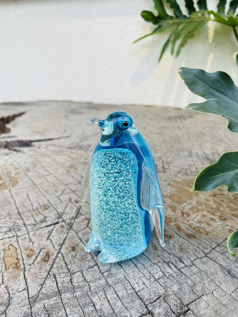 水晶玻璃 琉璃 企鵝 夜光 南極企鵝 紙鎮 - 擺飾/家飾品 - 琉璃 