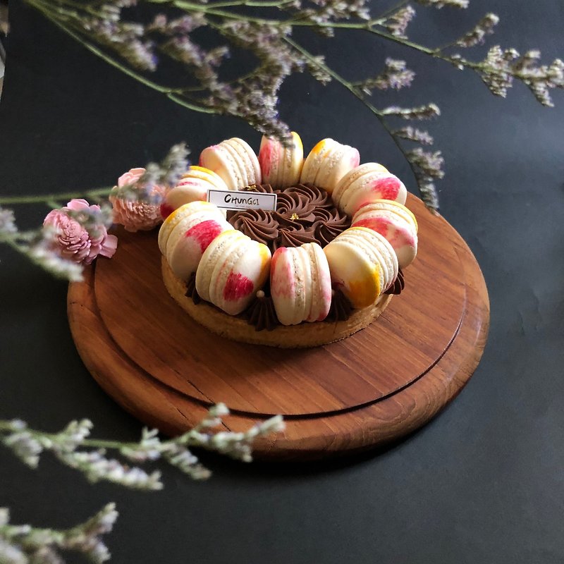 [Chungci Bakery] Rouge Macaron Chocolate Tower - เค้กและของหวาน - อาหารสด 