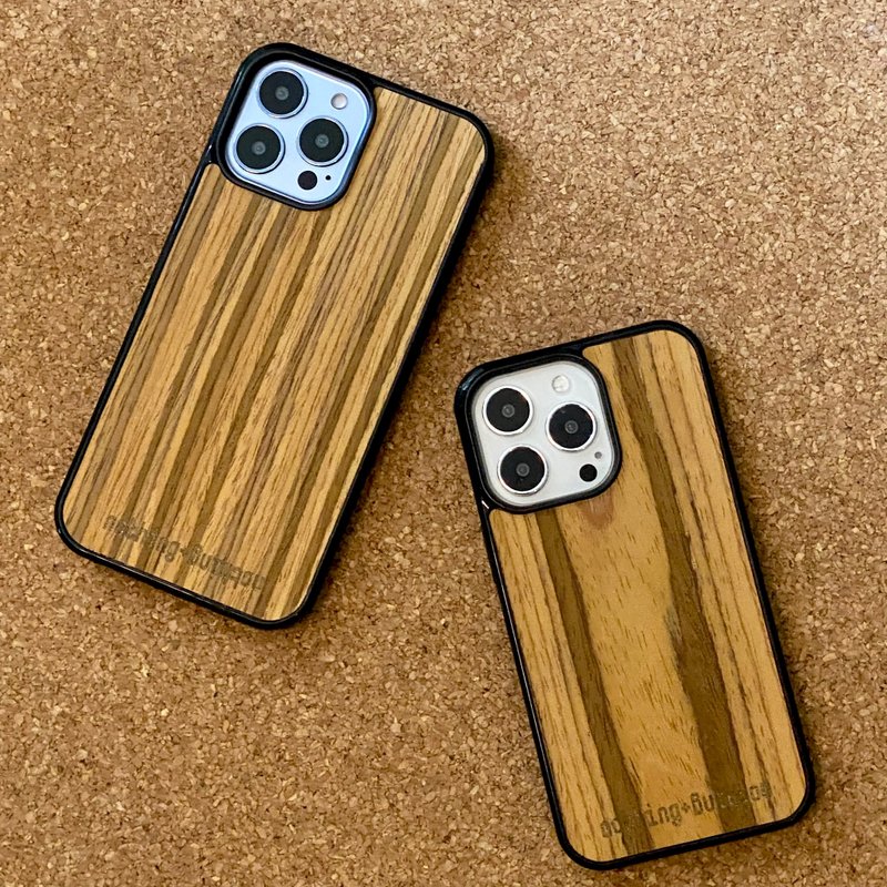 iPhone 13 min/ iPhone 13 / iPhone 13 Por / iPhone Por Max - 手機殼/手機套 - 木頭 卡其色