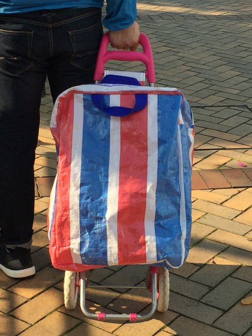 Hong Kong Style Red-white-blue shopping bag 香港製造紅白藍購物袋