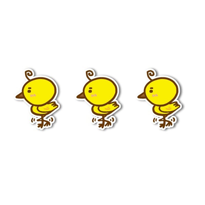 1212 fun design funny everywhere posted waterproof stickers - the birds tweeted - สติกเกอร์ - วัสดุกันนำ้ สีเหลือง