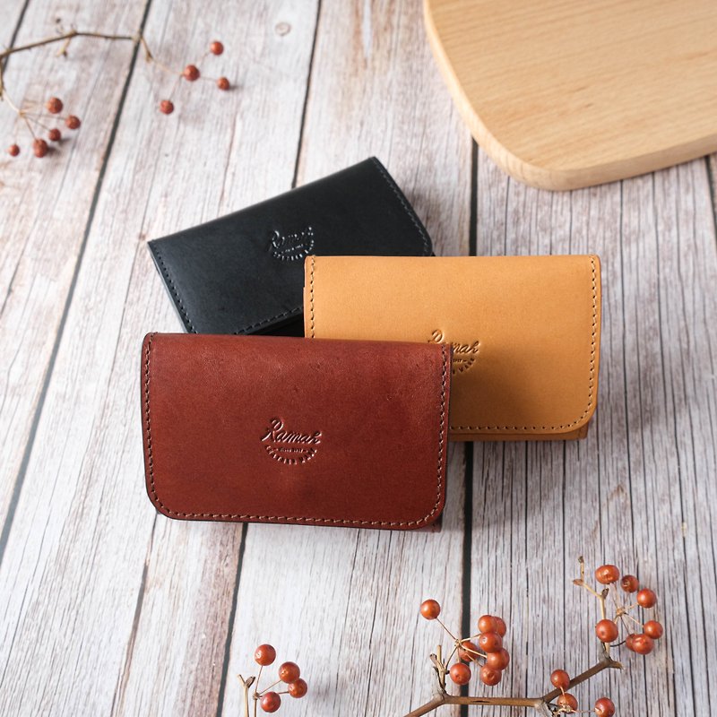 Japanese leather simple business card holder double-layer business card holder card holder business card storage large-capacity business card case