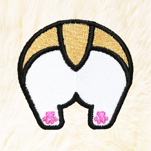 24PlanetsStudio Corgi Butt01 Iron on Patch Buy 3 Get 1 Free