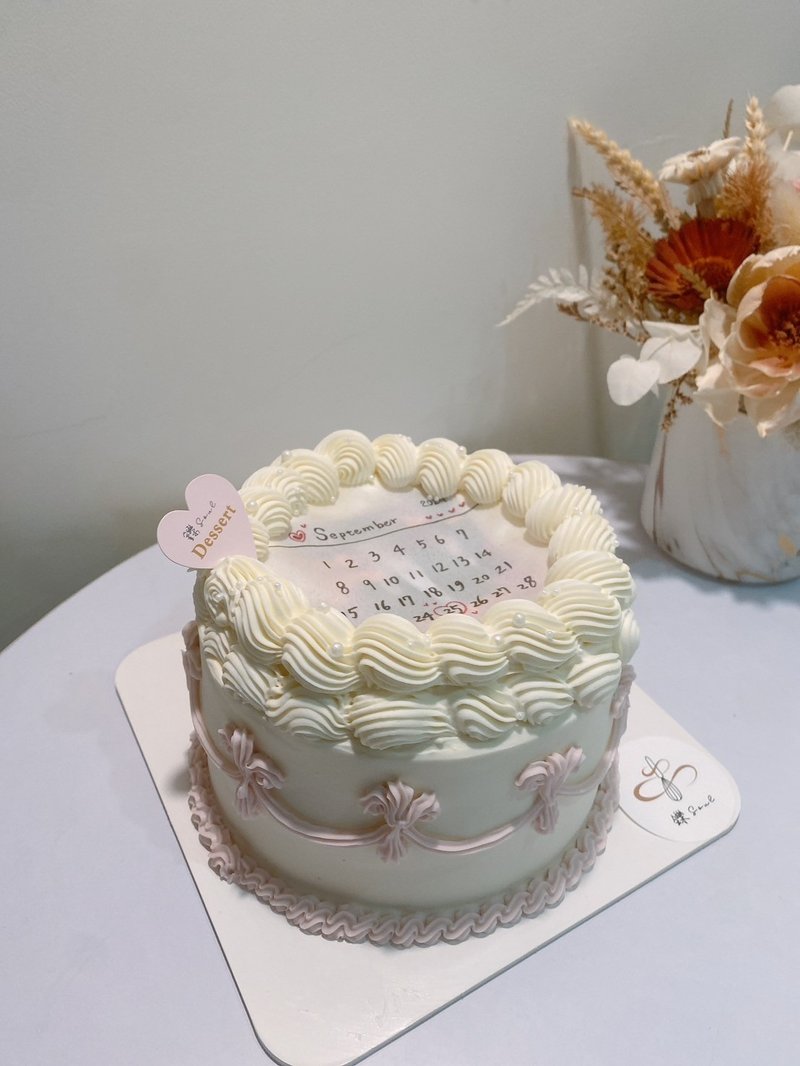 Classic style exquisite cake burning cake fresh cream piping 6 inches Taipei dessert can be delivered at home - Cake & Desserts - Fresh Ingredients 