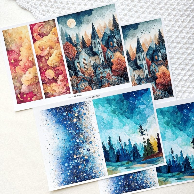 Z421 - a variety of background - 貼紙 - 紙 