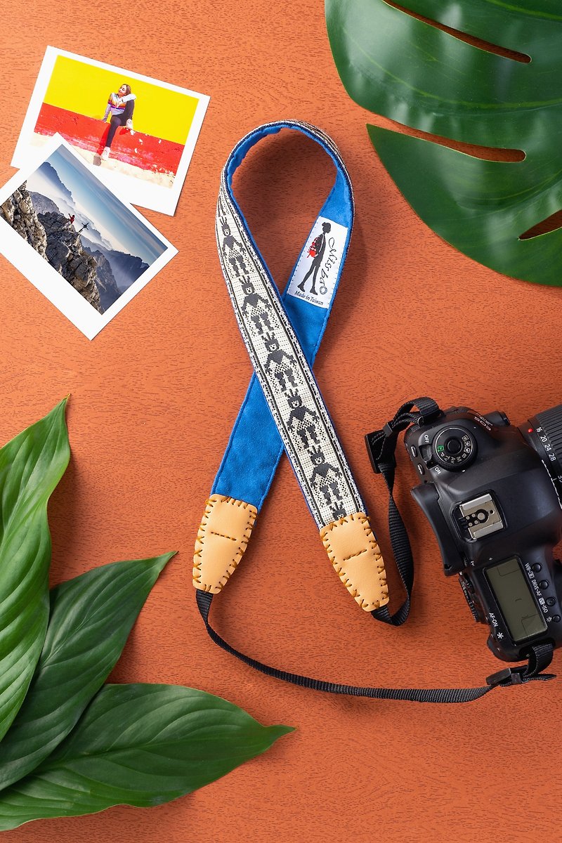 Missbao Handmade Workshop-Extended version of hand-sewn pressure-reducing multi-purpose strap-can be used for mobile phones, cameras, bags and water bottles - Camera Straps & Stands - Cotton & Hemp White