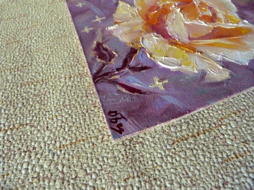 用玫瑰绘画 - 黄色いバラの油絵 - オリジナルアートワーク
