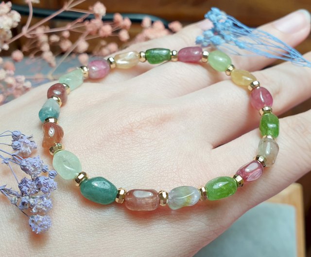 アフガニスタン産 ブルーグリーントルマリンブレス （0.60ct 美