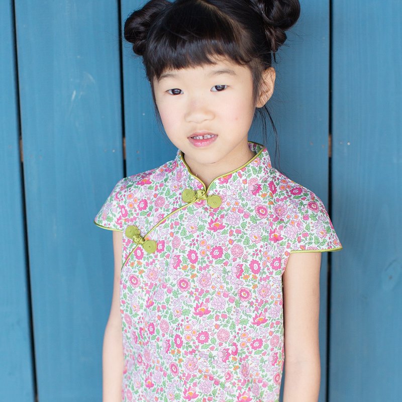 兒童旗袍 古風 四季款 清新粉桃 - 旗袍/改良式旗袍 - 棉．麻 