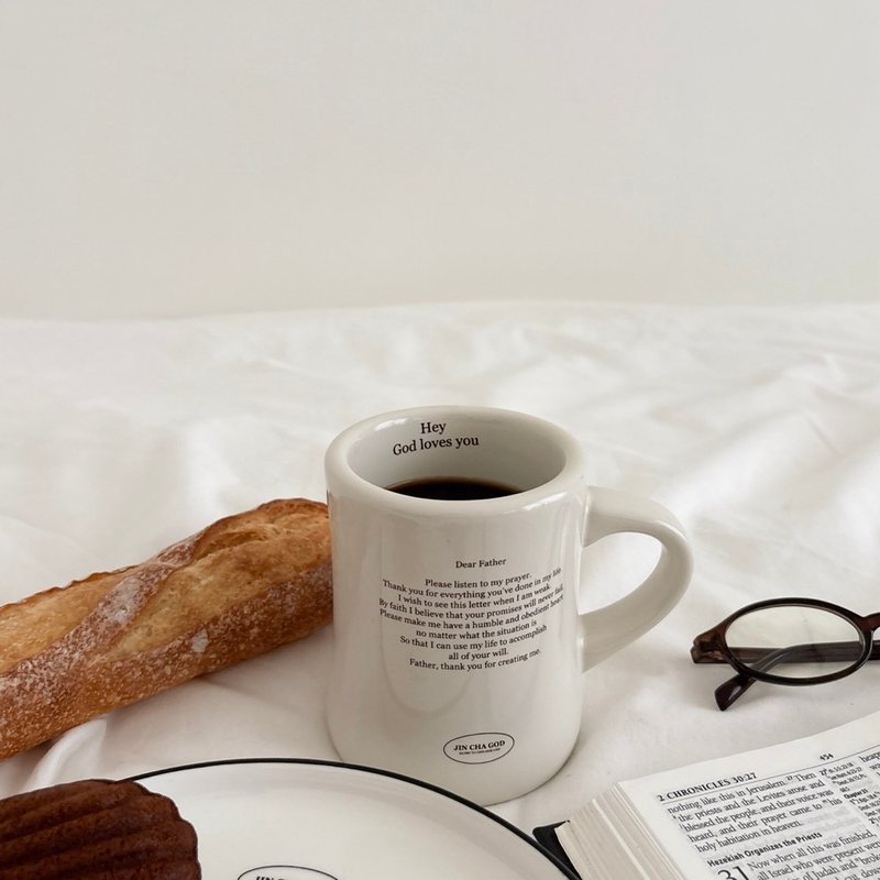 JIN CHA GOD-復古馬克杯 給天父的一封禱告信/文創/基督 - 咖啡杯/馬克杯 - 陶 