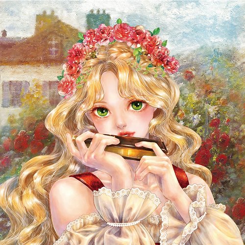 Cream Peach , Orgel melody Harmonica stickers(8color)