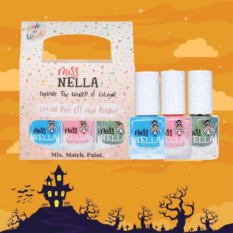 Halloween Limited //【Miss NELLA】Children's Safe Nail Polish - Pearl Mermaid 3 included - ยาทาเล็บ - วัสดุอื่นๆ หลากหลายสี