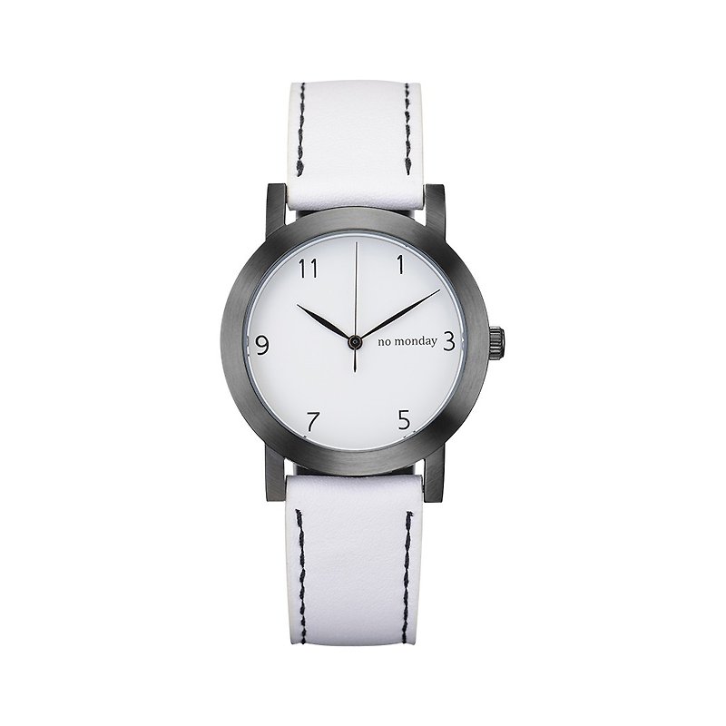 NO Monday Dropped Hours series 466WH-white/35mm - Women's Watches - Other Materials White